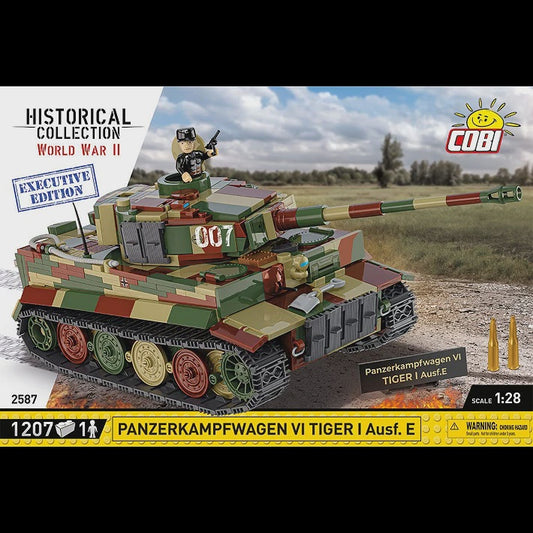 Cobi Historical Collection WWII: 2587 Panzerkampfwagen VI Tiger I Ausf. E - Executive Edition 1/28 1207 PCS