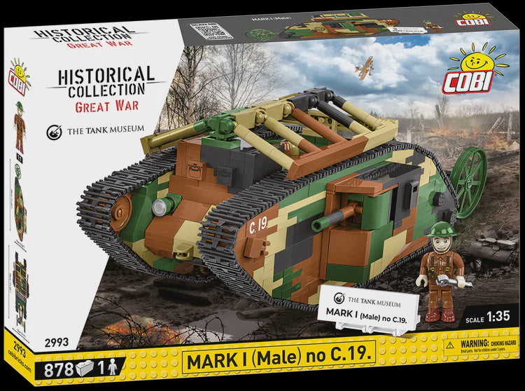 Cobi Historical Collection Great War: Mark I Male No C.19 884 PCS