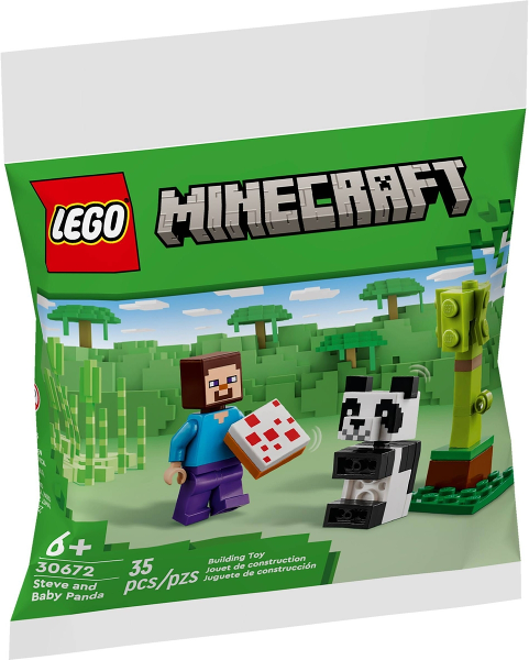 Lego Minecraft: Steve and Baby Panda Polybag 30672