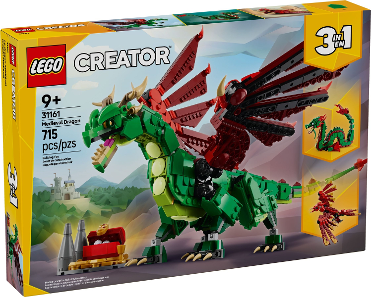 Lego Creator 3-in-1: Medieval Dragon 31161