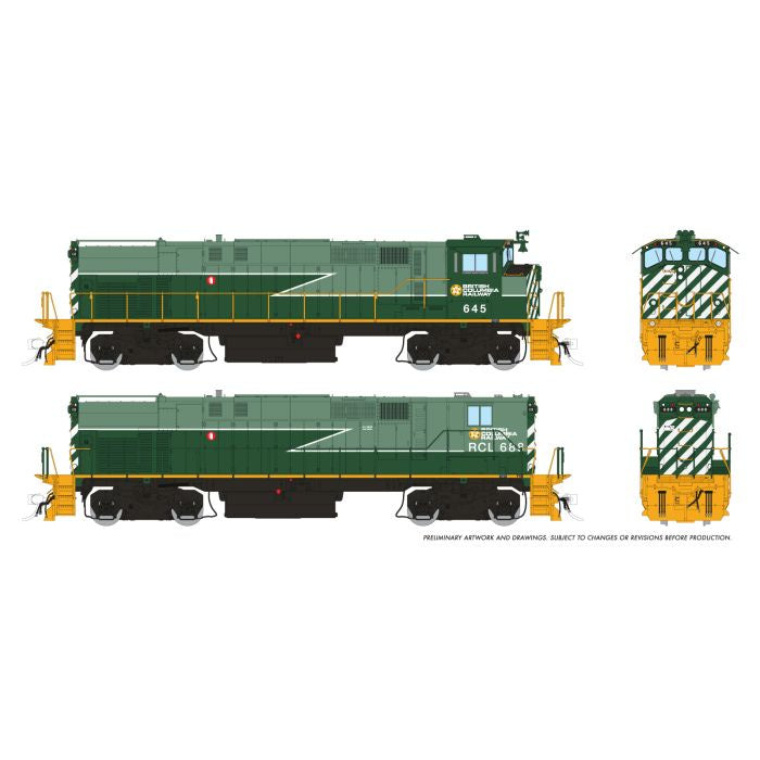 Rapido 033030 HO M420 + M420B (DC/Silent): BCR - Green Lightning Stripe Scheme: #645 + #688