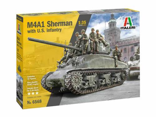 M4A1 Sherman w/ Infantry 1/35 by Italeri