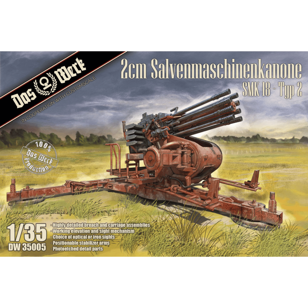 Salvenmaschinenkanone SMK 18 Typ-2 2cm 1/35 by Das Werk