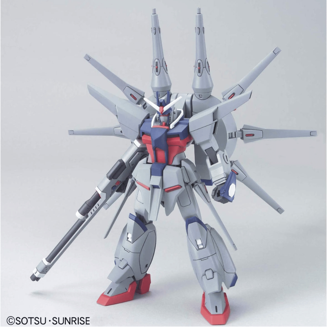 The HG Legend Gundam in standing pose with is beam rifle.