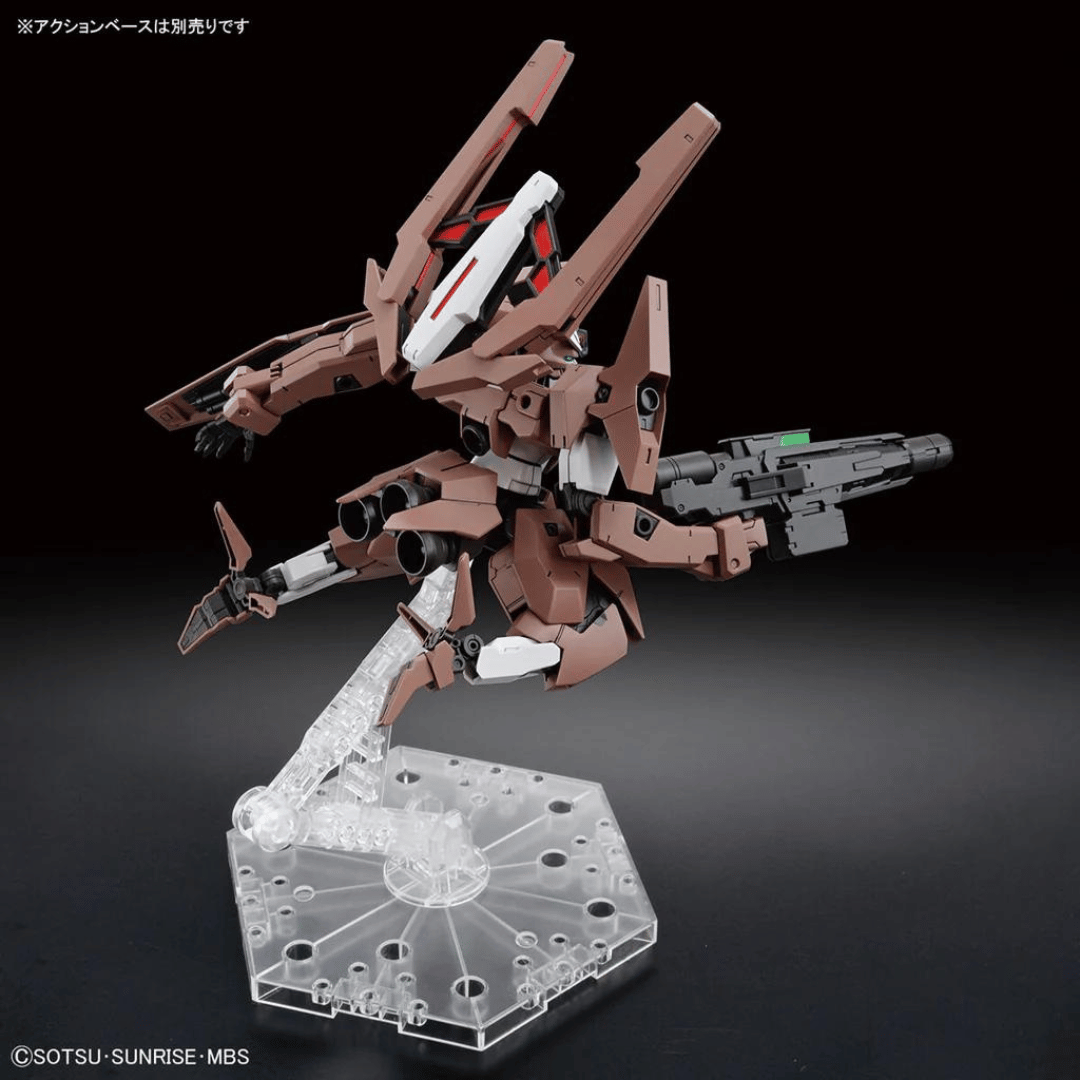 Posing with weapons deployed atop an Action Base 5 (sold separately).