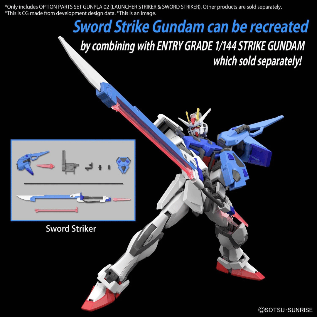 Option Parts Set Gunpla 02 (Launcher Striker & Sword Striker) #5066693 by Bandai