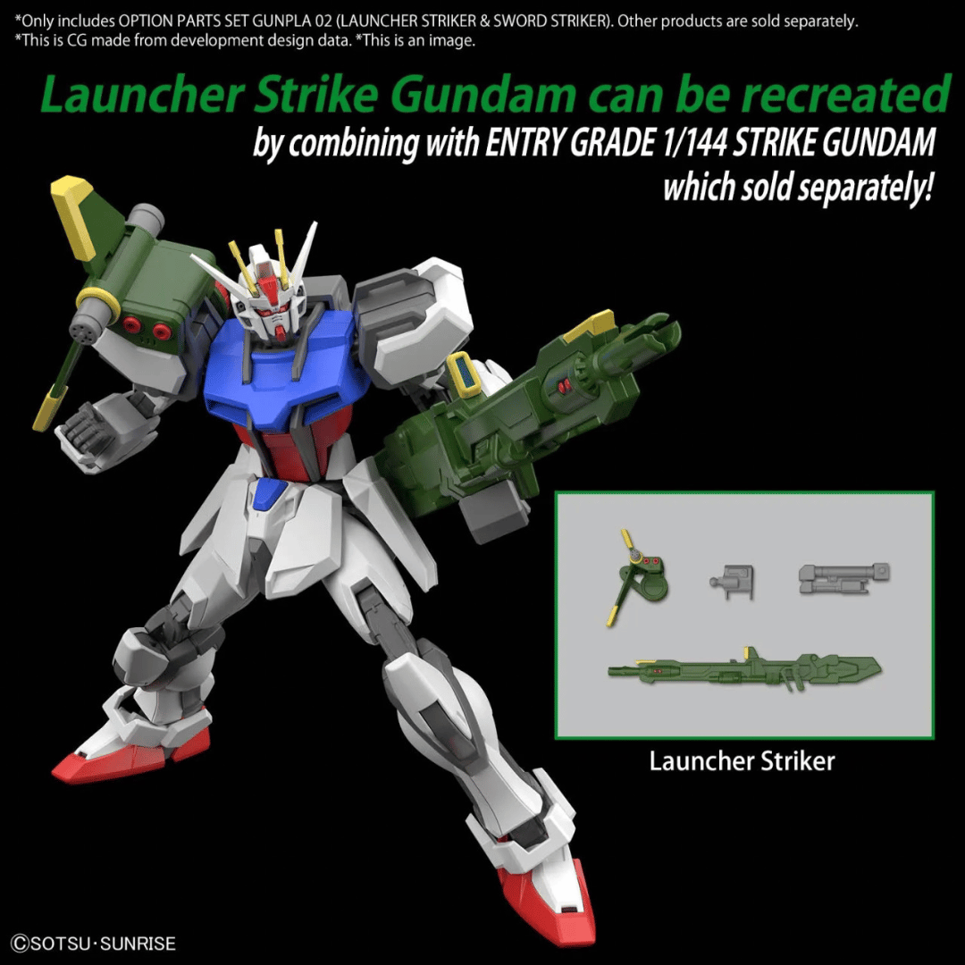 Option Parts Set Gunpla 02 (Launcher Striker & Sword Striker) #5066693 by Bandai