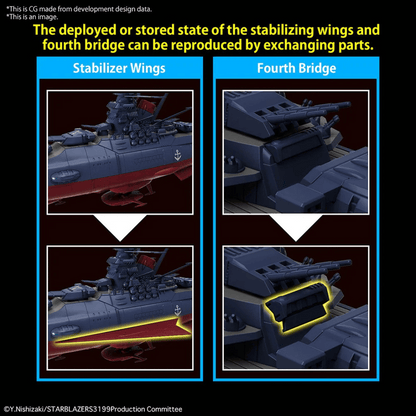 1/1000 Space Battleship Yamato 3199 Star Blazers #5067435 Space Battleship Yamato 2202 by Bandai