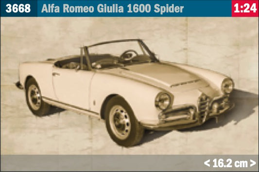 Alfa Romeo Giulia1600 Spider 1/24 #3668 by Italeri
