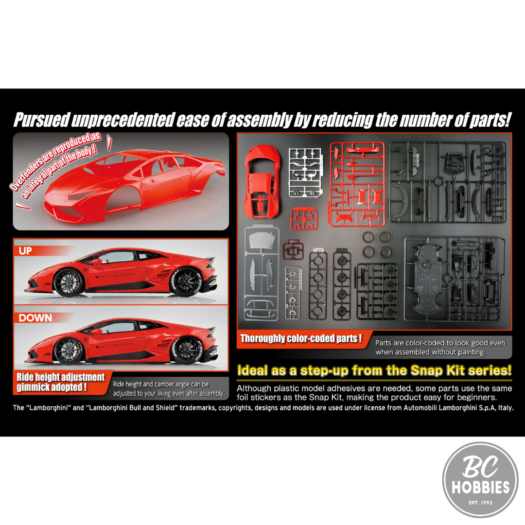 LBWK Liberty Walk Lamborghini Huracan 1/24 Model Car Kit #05988 by Aoshima