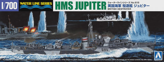 HMS Destroyer Jupiter 1/700 Model Ship Kit #06966 by Aoshima