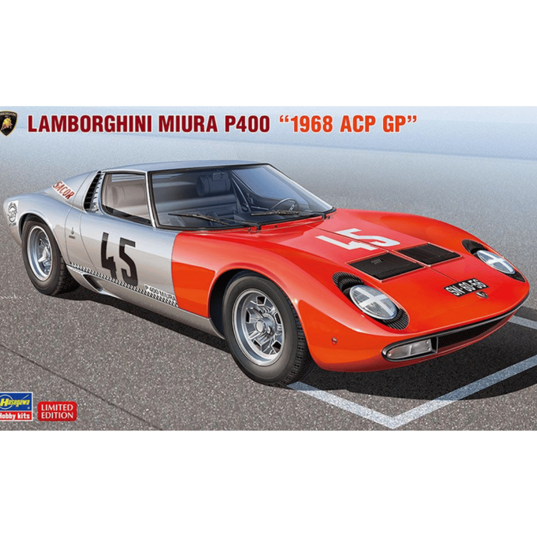 Lamborghini Miura P400 "1968 ACP GP" 1/24 Model Car Kit #20683 by Hasegawa