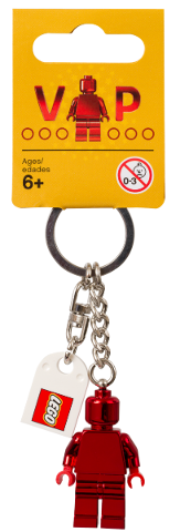 Lego Promotional: VIP Chrome Red Minifigure Key Chain with LEGO Logo Tile 5005205