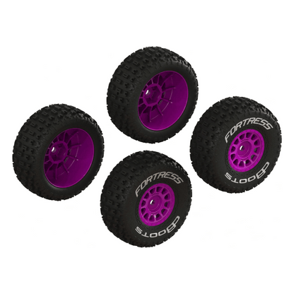 Arrma dBoots 'FORTRESS' Tire Set Glued (2 Pairs) - Assorted Colours
