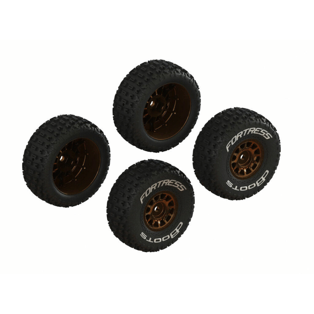 Arrma dBoots 'FORTRESS' Tire Set Glued (2 Pairs) - Assorted Colours