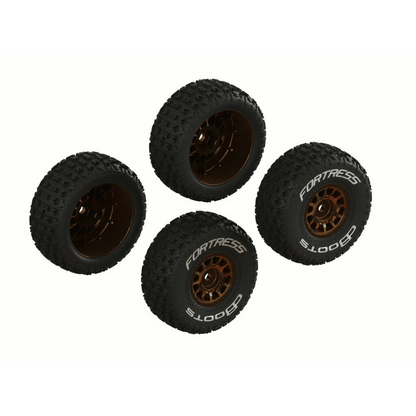 Arrma dBoots 'FORTRESS' Tire Set Glued (2 Pairs) - Assorted Colours
