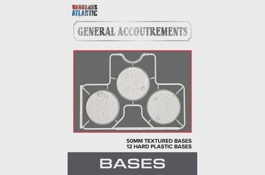WGA 50mm Textured Bases (3mm Bevel) - WAAGA008