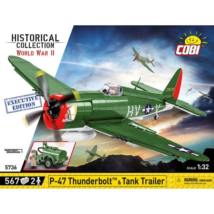 Cobi Historical Collection WWII:  P-47 Thunderbolt & Tank Trailer - Executive Edition 567 PCS