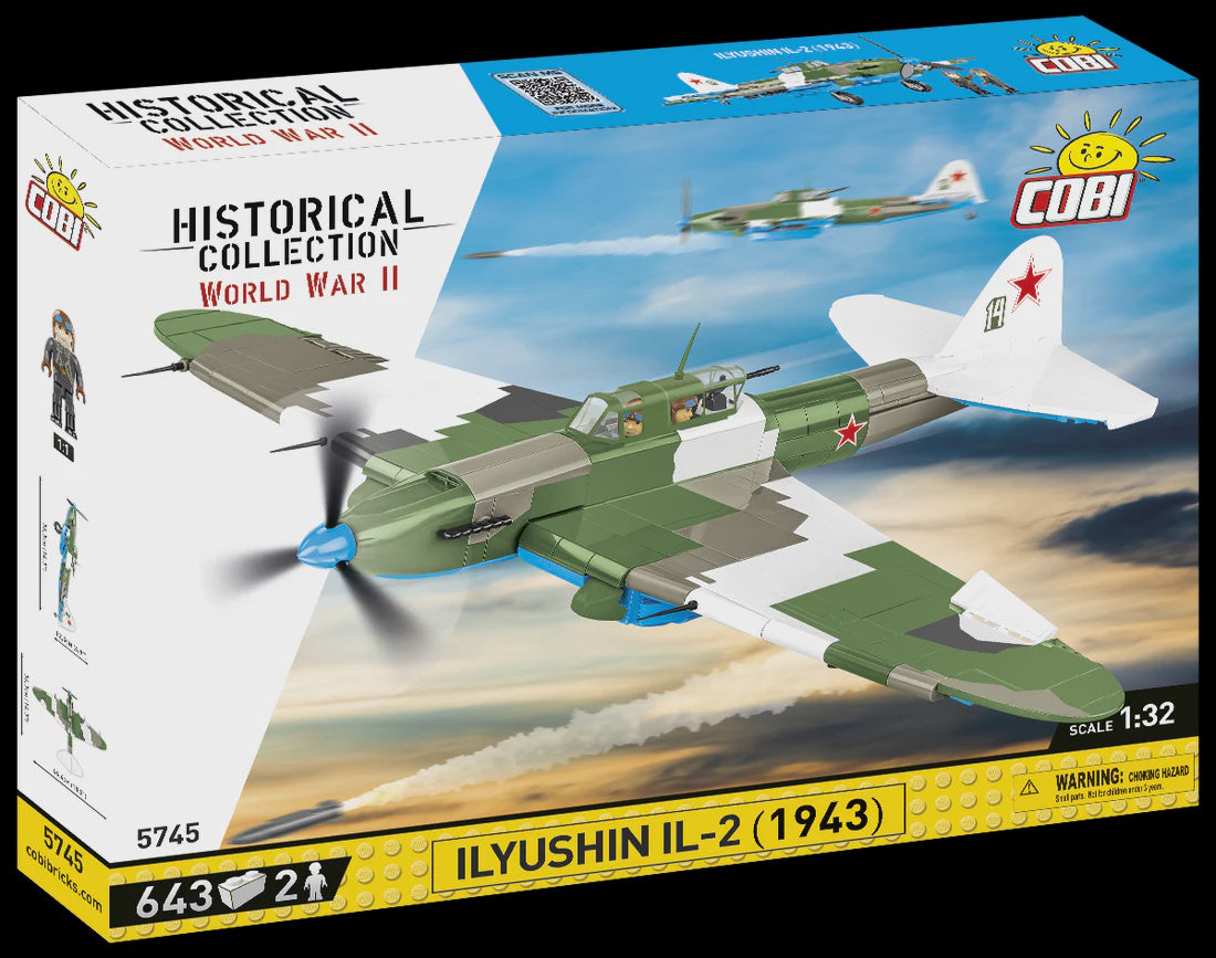 Cobi Historical Collection WWII: Ilyushin IL-02 Shturmovik Russia Winter 643 PCS