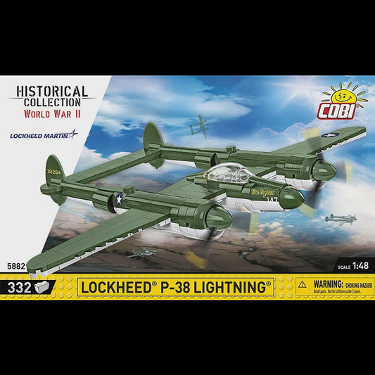 Cobi Historical Collection WWII: 5882 Lockheed P-38 Lightning 1/48 332 PCS