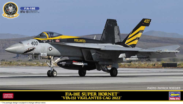 F/A-18E Super Hornet "VFA-151 Vigilantes Cag 2022" (Bonus: An Emblem Patch Is Included.) 1/72 #02450 by Hasegawa