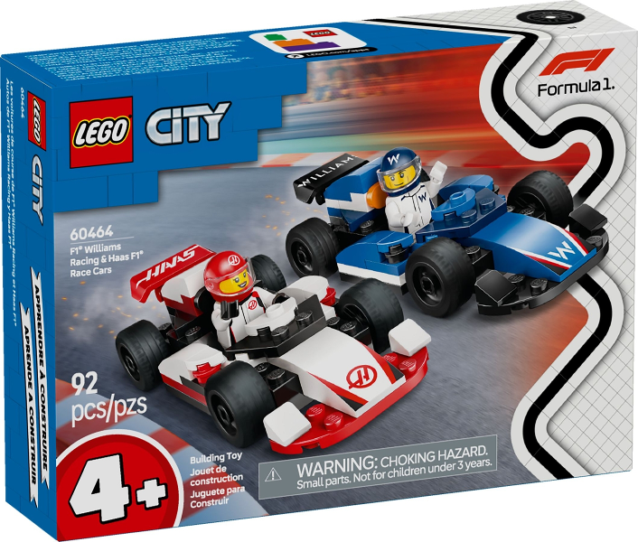 Lego City: F1 Williams Racing & Haas F1 Race Cars 60464