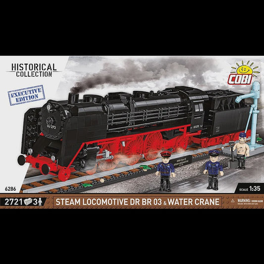 Cobi Historical Collection Trains: 6286 DR BR 03 Steam Locomotive & Water Crane - Executive Edition 1/35 2721 PCS