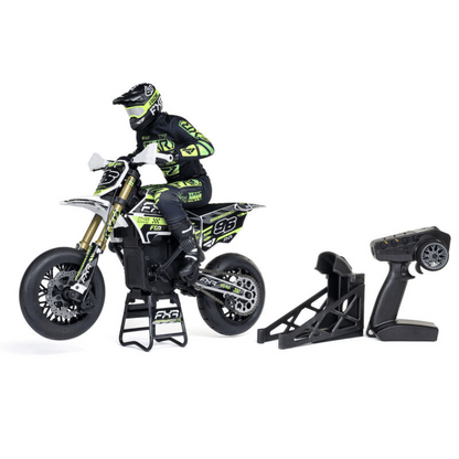 Losi Promoto-SM FXR Supermoto RTR 1/4 Brushless Motorcycle (White/FRX) w/2.4GHz Radio - LOS-2272