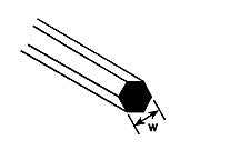 Plastruct 0.020" Styrene Hex Rod PLA90871