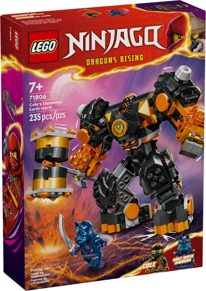 Lego Ninjago: Cole's Elemental Earth Mech 71806