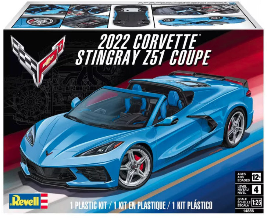 2022 Corvette Stingray Z51 Coupe 1/25 Model Car Kit #4556 by Revell