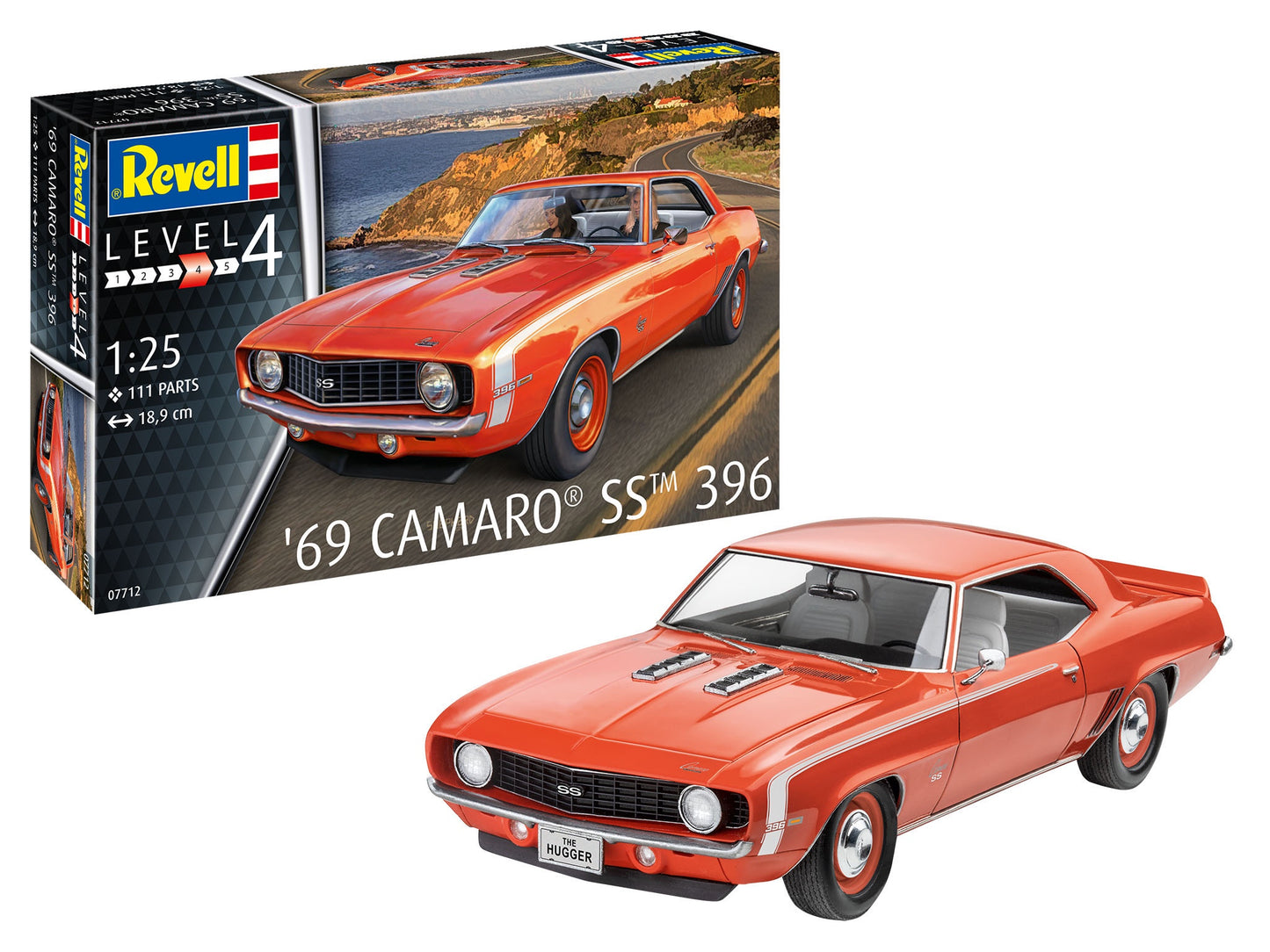 1969 Camaro SS 1/24 Model Car Kit #7712 by Revell