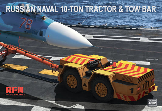 Russian Naval 10-Ton Tractor & Tow Bar 1/48 #RM7802 by Ryefield Model