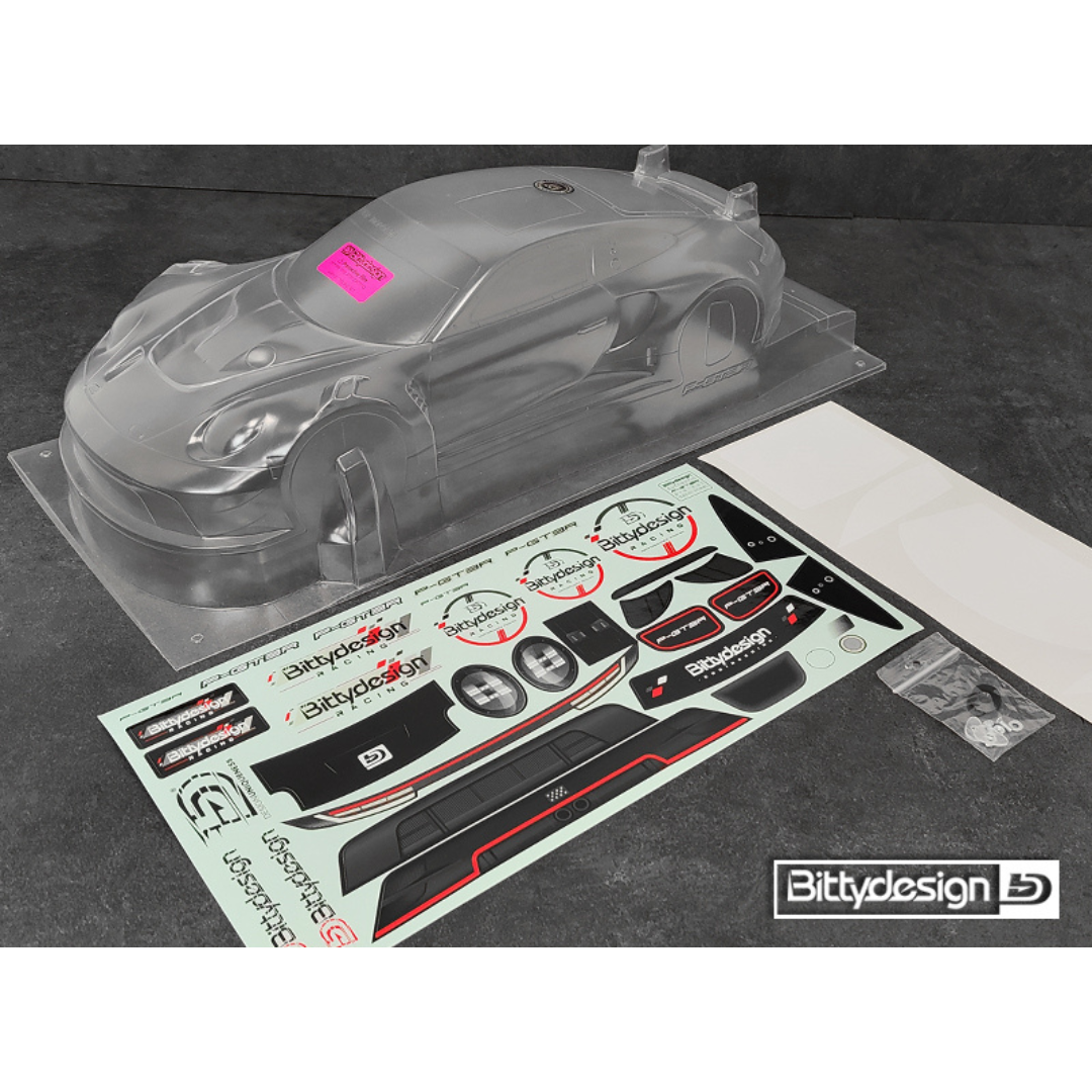 Bittydesign P-GT3R 1/10 GT On-Road Body (Clear) (190mm) (Light Weight) - BDYGT-190PGT3R