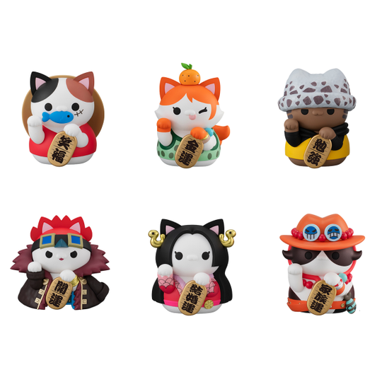 Mega Cat Project One Piece Nyan Piece Nyan!! Beckoning Cat Lucky Cat Pirates (1 Random Blind Pack)