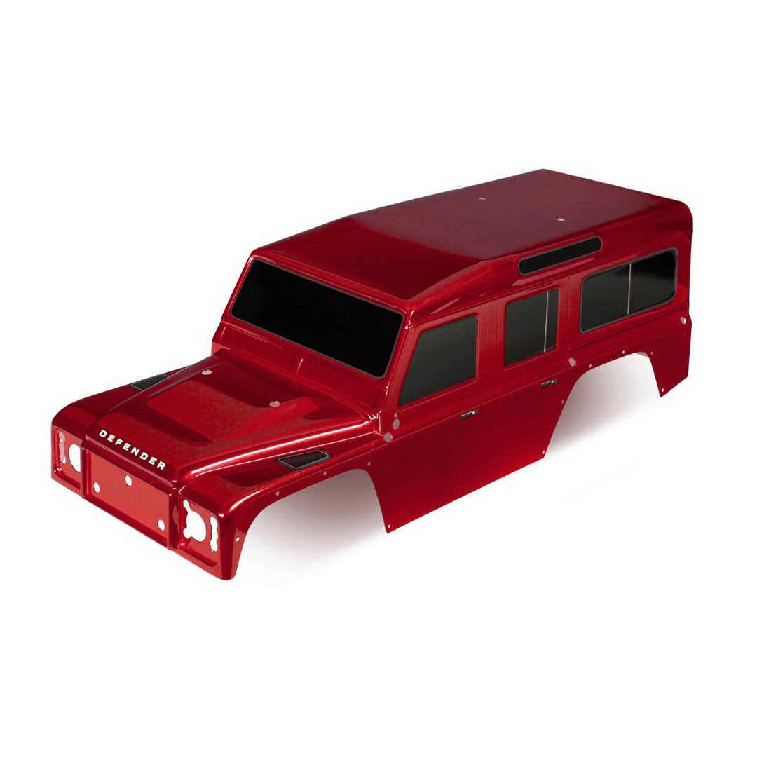 Traxxas Red Land Rover Defender Body Painted with Decals - Assorted Colours TRA8011
