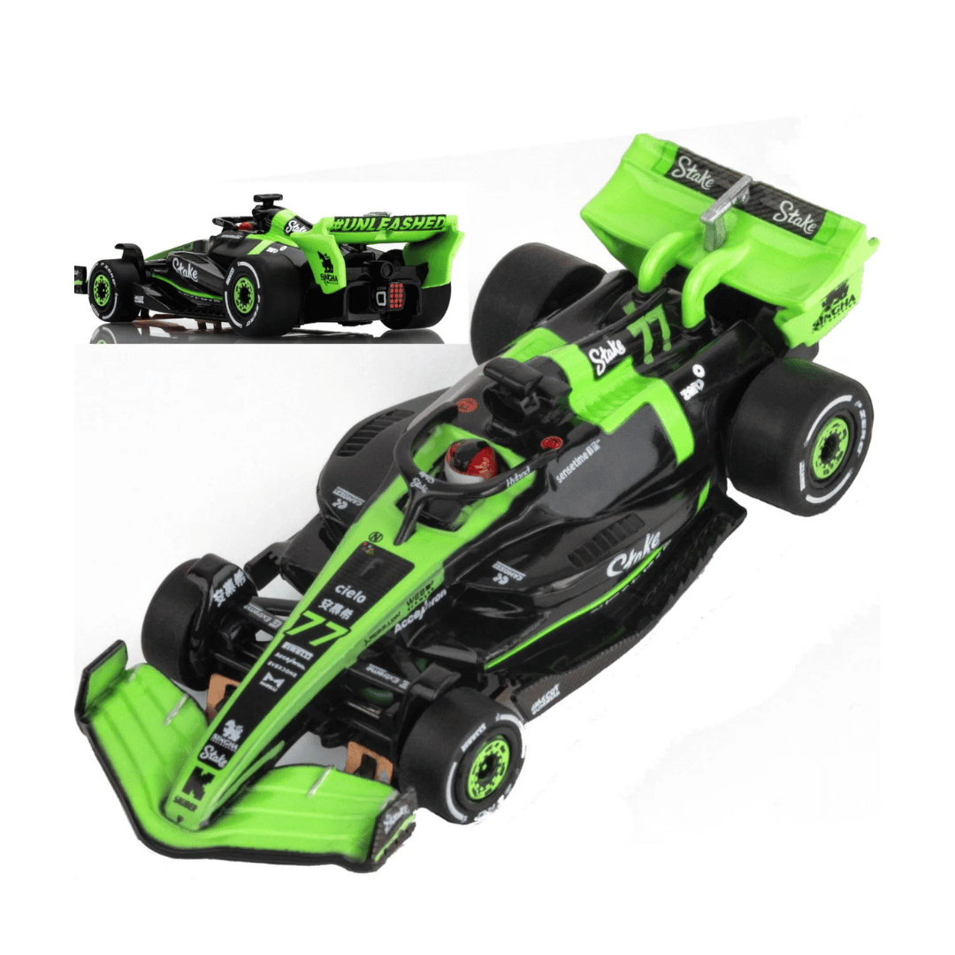 AFX Sauber F1 #77 C44 Stake FY HO Scale Slot Car (Green/Black)