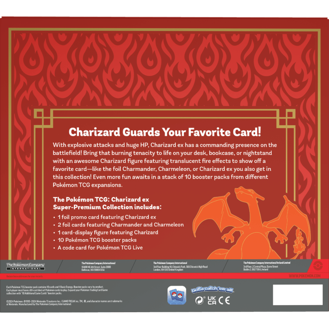 Charizard Ex Super-Premium Collection Back of Box