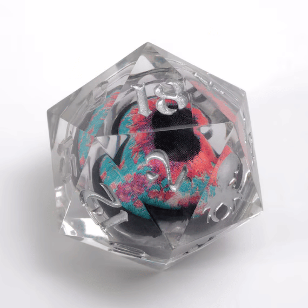 Goblin Eye: Single D20 w/ Silver Ink