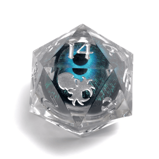 Goblin Eye: Single D20 w/ Silver Ink
