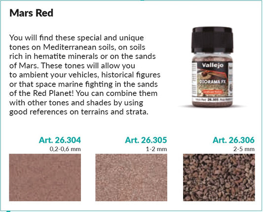 Vallejo Diorama FX VAL26306 Mars Red 2-5 35ml