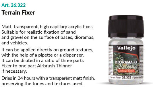 Vallejo Diorama FX VAL26322 Terrain Fixer 35ml