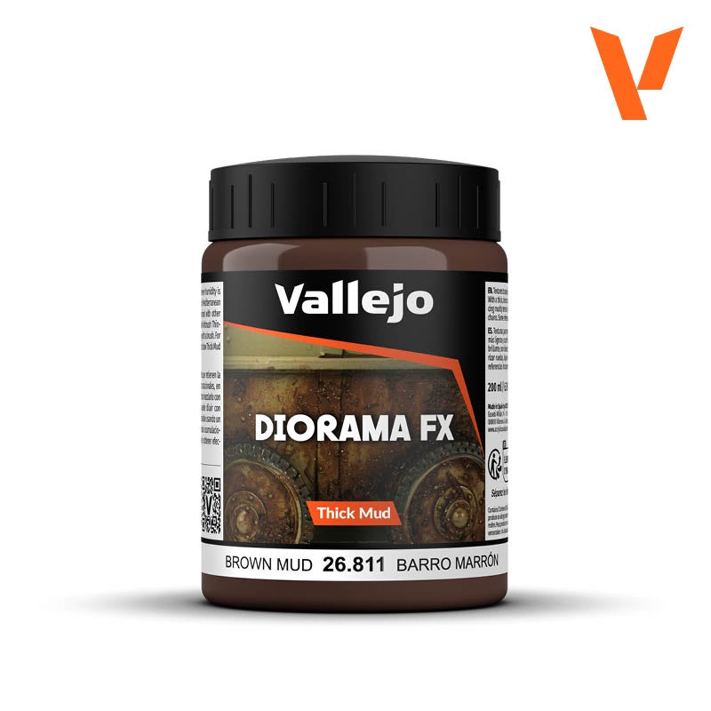 Vallejo Diorama FX VAL26809 Brown Thick Mud (200ml)