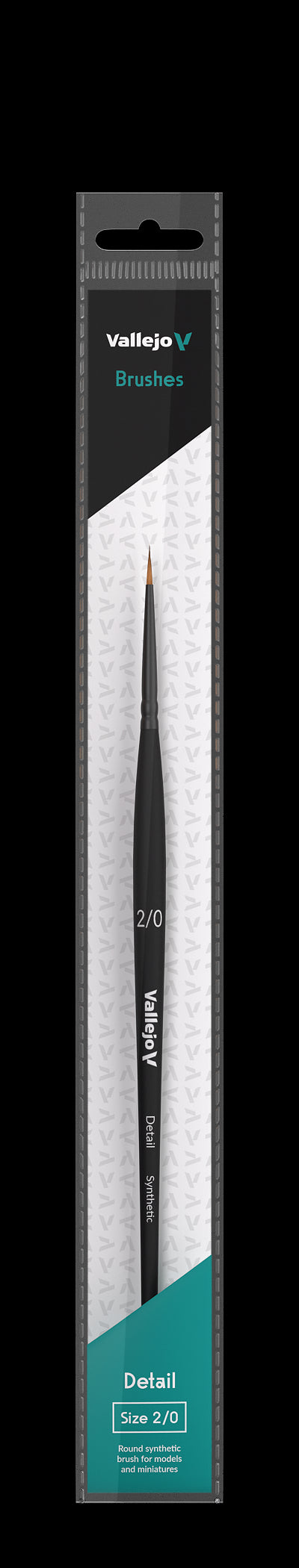 Vallejo Brush B02020 Round #2/0 Synthetic Hair