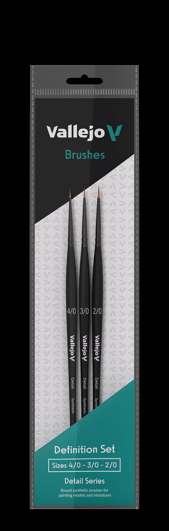 Vallejo Brush Set B02990 Definition Synthetic #4/0 3/0 2/0