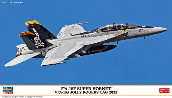 F/A-18F Super Hornet VFA-103 Jolly Rogers Cag 2022 1/72 #02458 by Hasegawa