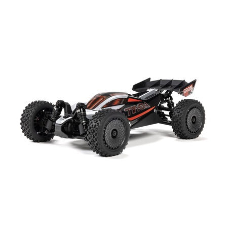 Arrma Typhon Grom 223S BLX 1/18 Brushless RTR 4WD Buggy (Black/Silver) w/SLT2 2.4GHz Radio & DSC - ARA2306T1