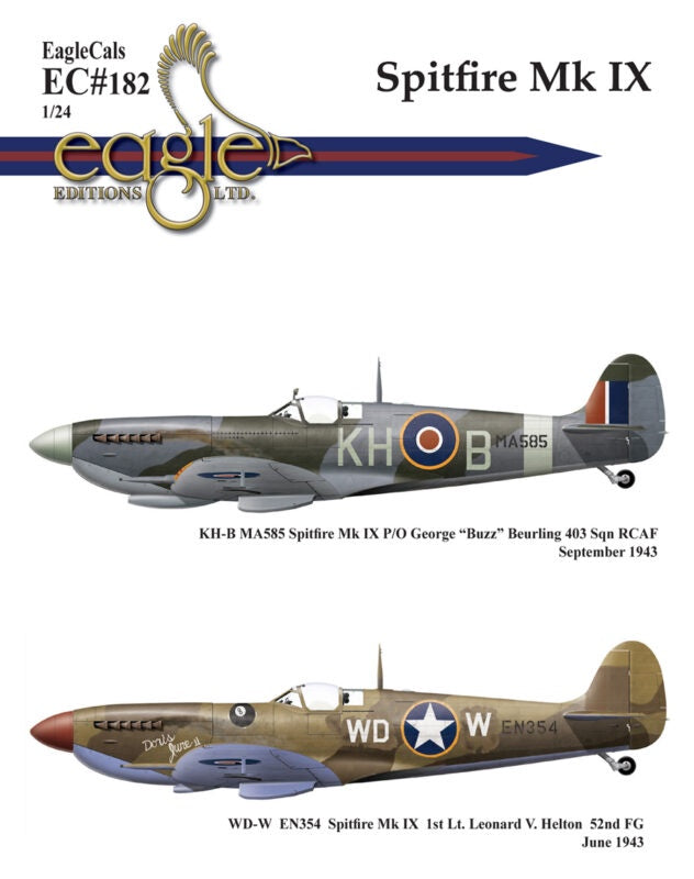 Eagle Editions Decal Set 1/24 Spitfire MK. IX - EC182-24