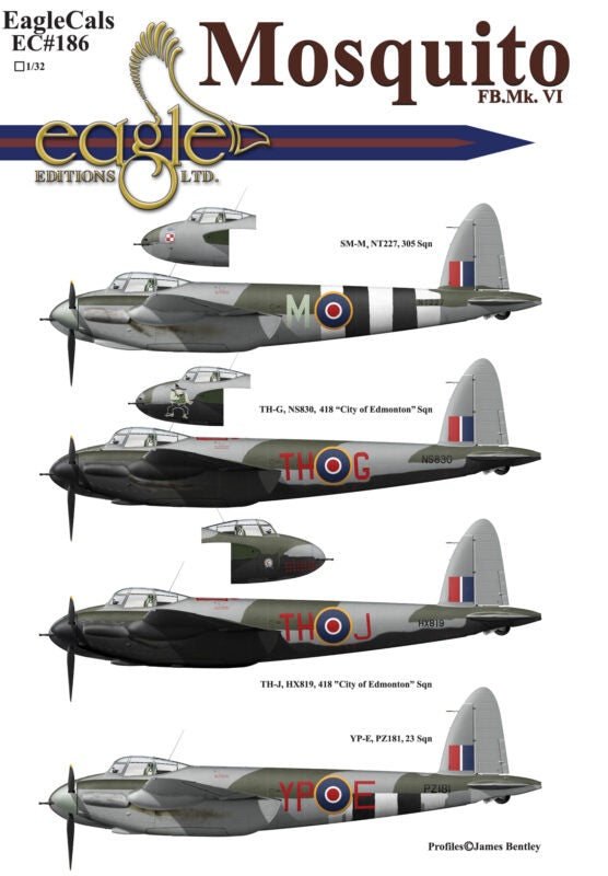 Eagle Editions Decal Set 1/32 Mosquito FB.VI/MK. VI - EC186-32