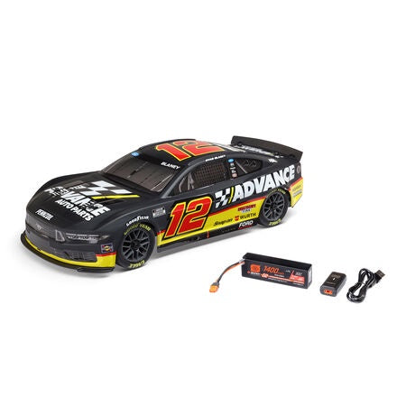 Losi NASCAR #12 Advance Auto 2025 Ford Mustang 2S AWD RTR Brushed On-Road (Battery & Charger Included) - LOS1122512
